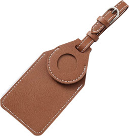Camel Mountain תגית עור Airtag למזוודות ותיקים The Ignyros Apple Airtag Holder - חום (עור סינתטי PU)