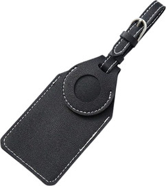 Camel Mountain תגית עור Airtag למזוודות ותיקים The Ignyros Apple Airtag Holder - שחור (עור סינתטי PU)