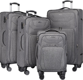 Camel Mountain Camel Mountain® Americano Set 4 (20", 24", 28", 32") – סט מזוודות שלם לכל מטרה - אפור