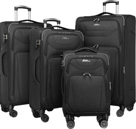 Camel Mountain Camel Mountain® Americano Set 4 (20", 24", 28", 32") – סט מזוודות שלם לכל מטרה - שחור