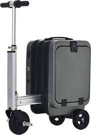 Camel Mountain Strenox™ Pro – מזוודת קורקינט טרולי 20" חכמה עם מנוע לנסיעה חשמלית - אפור כהה