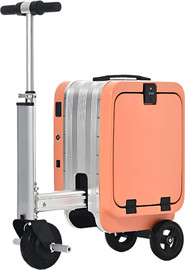 Camel Mountain Strenox™ Pro – מזוודת קורקינט טרולי 20" חכמה עם מנוע לנסיעה חשמלית - כתום