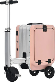 Camel Mountain Strenox™ Pro – מזוודת קורקינט טרולי 20" חכמה עם מנוע לנסיעה חשמלית - ורוד