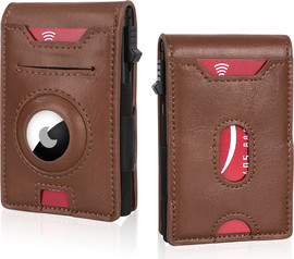 Camel Mountain ארנק Krymorith™ Signature חכם עם מקום ל-AirTag והגנת RFID - חום