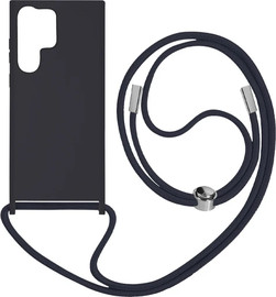 Onyx כיסוי סיליקון עם שרוך שחור-Onyx Silicone case Samsung S24 ultra Cover