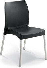 Cortico סט ארבעה כסא פלסטיק  רגלי אלומיניום – דגם רוני