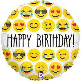 מסיבלנד בלון אימוג'י HAPPY BIRTHDAY