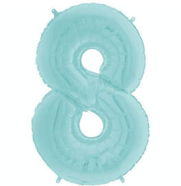 מסיבלנד בלון מספר 8-  כחול פסטל