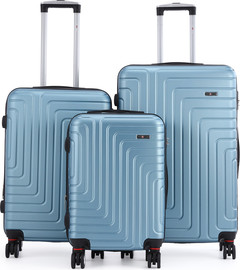 Swiss Voyager סט מזוודות קשיחות 3 יח` 29/25/20 אינטש Swiss Voyager Covent ג'ינס