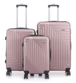 Swiss Voyager סט מזוודות קשיחות 3 יח` 29/25/20 אינטש Swiss Voyager Covent רוז גולד