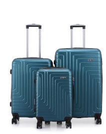 Swiss Voyager סט מזוודות קשיחות 3 יח` 29/25/20 אינטש Swiss Voyager Covent ירוק בקבוק