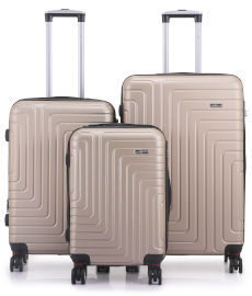Swiss Voyager סט מזוודות קשיחות 3 יח` 29/25/20 אינטש Swiss Voyager Covent שמפנייה