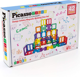 Picasso tiles מגנטים להרכבה בתלת מימד 42 חלקים