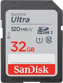SanDisk כרטיס זיכרון Sandisk Ultra 32GB 120Mb/s SDSDUN4-032G-GN6IN