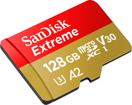SanDisk כרטיס זיכרון Sandisk Extreme 128GB Micro SD UHS 190Mb/s SDSQXAA-128G-GN6GN