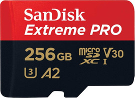 SanDisk כרטיס זיכרון Sandisk Extreme Pro 256GB Micro SD UHS 200Mb/s SDSQXCD-256G-GN6MA