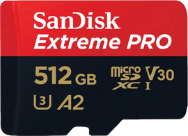 SanDisk כרטיס זיכרון Sandisk Extreme Pro 512GB Micro SD UHS 200Mb/s SDSQXCD-512G-GN6MA