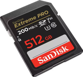SanDisk כרטיס זיכרון Sandisk Extreme Pro 512GB SDXC 200Mb/s SDSDXXD-512G-GN4IN