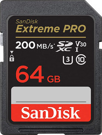 SanDisk כרטיס זיכרון Sandisk Extreme Pro 64GB SDXC 200Mb/s SDSDXXU-064G-GN4IN