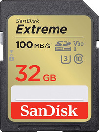 SanDisk כרטיס זיכרון Sandisk Extreme 32GB SDHC 100Mb/s SDSDXVT-032G-GNCIN