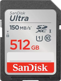 SanDisk כרטיס זיכרון SanDisk Ultra SDXC UHS-I Class-10 - דגם SDSDUNC-512G-GN6IN - נפח 512GB