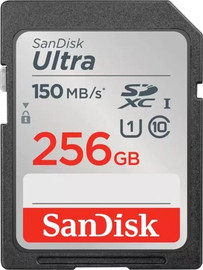 SanDisk כרטיס זיכרון SanDisk Ultra SDXC UHS-I Class-10 - דגם SDSDUNC-256G-GN6IN - נפח 256GB