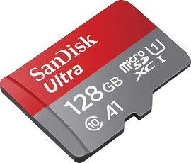 SanDisk כרטיס זיכרון Sandisk Ultra 128GB Micro SD 140Mb/s SDSQUAB-128G-GN6MN