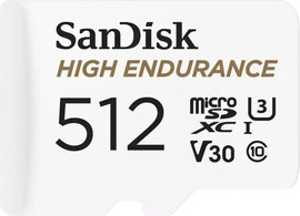 SanDisk כרטיס זיכרון Sandisk High Endurance 512GB 100MB/s microSDXC SDSQQNR-512G-GN6IA