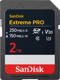 SanDisk כרטיס זיכרון Sandisk Extreme Pro 2TB 250MB/s SDXC SDSDXXD-2T00-GN4IN