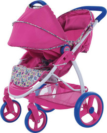 Hauck Toys סט עגלת בובות עם בובה וסלקל BABY ALIV
