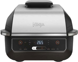 NINJA גריל חשמלי ביתי כולל טכנולוגיה ייחודית למזעור בעשן ופאנל תצוגה בעברית Ninja Grill נינג'ה EG203