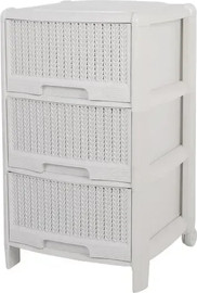 Cortico שידת מגירות (ארגונית) 3 קומות (מגירון בריקו) לבן