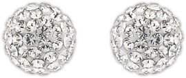 קריסטל SWAROVSKI עגילי כדור משובצים קריסטלים