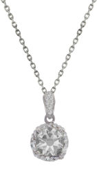 קריסטל SWAROVSKI שרשרת פנסי סוליטר משובצת קריסטל