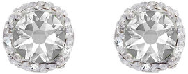 קריסטל SWAROVSKI עגילי פנסי סוליטר משובצים קריסטל