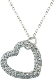 קריסטל SWAROVSKI שרשרת לב משובצת אבני קריסטל