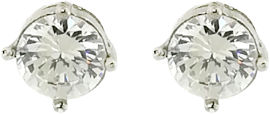קריסטל SWAROVSKI עגילי סוליטר משובצים קריסטל שקוף