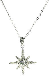 קריסטל SWAROVSKI שרשרת כוכב הצפון משובצת קריסטל