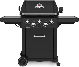 Broil King גריל גז 3 מבערים Signet 390 65,000 BTU שחור + כירת צד ושיפוד מבית המותג הקנדי Broil King