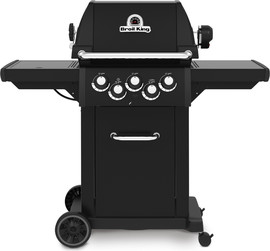 Broil King גריל גז 3 מבערים Royal 390 55,000 BTU שחור + כירת צד ושיפוד מבית המותג הקנדי Broil King