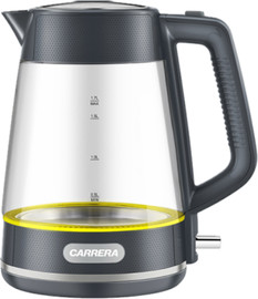Carrera קומקום חשמלי 1.7 ליטר זכוכית CARRERA 2200W קאררה דגם CRR649