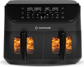 Nutricook סיר טיגון ללא שמן 8.5 ליטר 2 תאים NutriCook Air Fryer Duo Vision NC-AFD185V