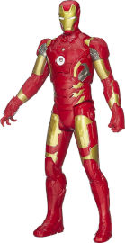 Hasbro דמות איירון מן 28 ס"מ עם אור בחזה המשמיע 12 צלילים ומשפטים מדליקים באנגלית