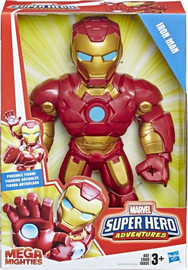 Hasbro בובת איירון מן מגה מייטיס 25 סמ - Marvel Super Hero Adventures Mega Mighties Iron Man
