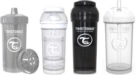TWISTSHAKE מארז לידה 6 חודשים ומעלה- 1 בקבוק 260 מ"ל, 1 בקבוק 330 מ"ל , כוס מעבר 360 מ"ל, כוס עם קש 360 מ"ל