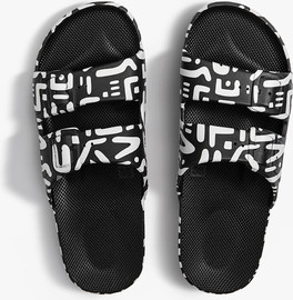 Freedom Moses Fredoom Moses Kids Primo Black- כפכפים לילדים מוזס בצבע שחור בהדפס מיוחד