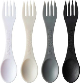 MunchBox MUNCH SPORKS REGULAR - סט 8 כפיות ומזלגות לילדים Mono