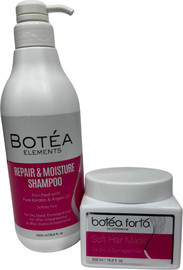 בוטאה סט בוטאה לשיקום אינטנסיבי: שמפו Repair & Moisture ומסכה Soft Hair Mask – Botéa