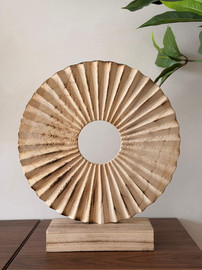 1item מעמד דקורטיבי עשוי עץ ראונד