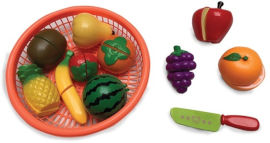 Pit Toys סלסלת פירות למשחקי דמיון 22 חלקים